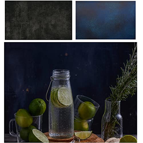 Food Photography Backdrops Paper 4 Pack Kit 22x34Inch/ 56x86cm Double Sided Photo Background Rolls Marble Wood Flat Lay for Product Jewelry Tabletop Prop Pictures, 8 Patterns
