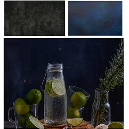 Food Photography Backdrops Paper 4 Pack Kit 22x34Inch/ 56x86cm Double Sided Photo Background Rolls Marble Wood Flat Lay for Product Jewelry Tabletop Prop Pictures, 8 Patterns