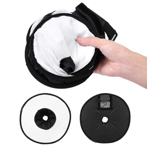 Softbox Diffuser, 42x16cm Foldable Ring Speedlite Flash Diffuser Macro Shoot Round Softbox with Storage Bag for Camera Flash Light