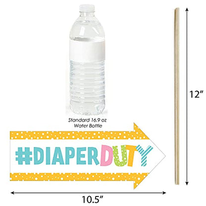Big Dot of Happiness Funny Colorful Baby Shower - Gender Neutral Party Photo Booth Props Kit - 10 Piece