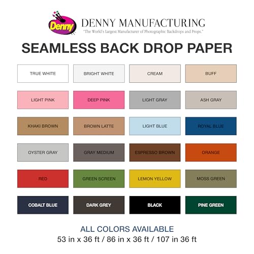 Denny Manufacturing - Seamless Paper Backdrop for Photography, Blue Seamless Paper Roll - Royal Blue (53 in x 36 ft) Includes Free Roll Black Gaffer Tape (2 in x 13 ft) - color: Royal Blue, size: 53 in x 36 ft