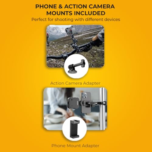 REFLEX CAMERA Super Clamp with 1/4" and 3/8" Thread Ideal Magic arm clamp with Rotary Handle for Photography, Tripod, Lights, Umberellas, DSLR Cameras, Shelves, Rods, Light Stands - Fully Adjustable