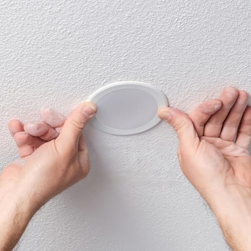 Hemobllo Ceiling Light Diffuser Covers - 6 Pcs 5 Inch Anti-Glare LED Downlight Diffuser Plastic Spotlight Diffuser Covers DIY Lighting Accessories for Ceiling Light LED Downlight Spotlight