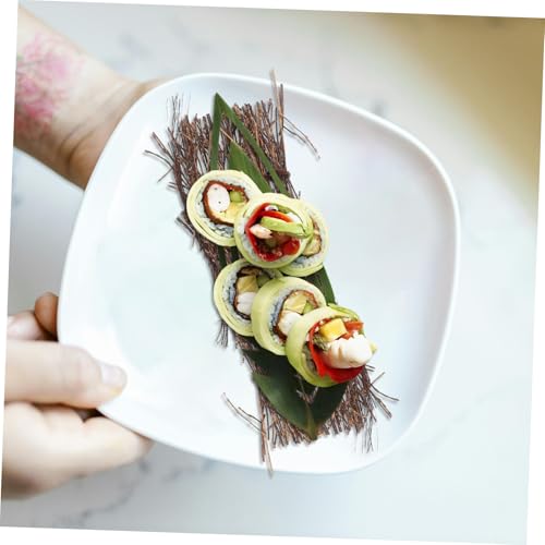 LIFKOME 6pcs Bamboo Sushi Serving Plate Decor Rustic Japanese Sashimi Display Fence for Food Photography Elegant Table Ornaments for Sushi Restaurants and Home Use