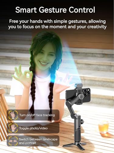 AOCHUAN Gimbal Stabilizer for Smartphone with AI Tracking Sensor, Gimbal with Focus Wheel for Phone/Android, Phone Stabilizer with 7.0 Anti-Shake for Video Recording-Smart XE AI - style: Smart XE AI