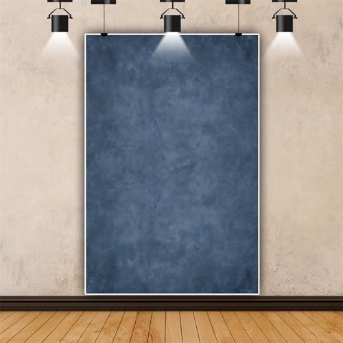 5x7ft Dark Blue Abstract Texture Photography Backdrop 5x7ft Vintage Concrete Wall Photo Background Polyester Fabric Headshots and Portraits Photography Background for Studio and Video - color: Dark Blue, size: 5x7ft