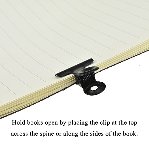 HAHIYO 0.87inch Black Bulldog Clips Metal File Hinge Binder Clips Clamps Save Space Strong Spring Jaws Rock Solid Grip Book Lay Flat Deburred Edge for Hang Photos Wall Grid Dog Food 30PCS - size: Black-0.87in-30P
