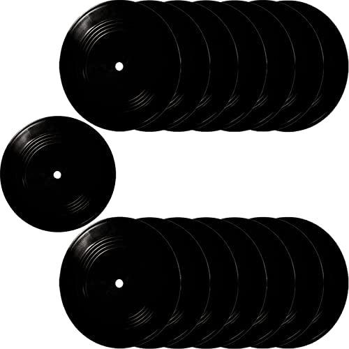 FACHPINT 15pcs Vinyl Records Decor 12 inch Blank Vinyl Records for Wall Aesthetic Fake Records for Graffiti, Blank Records Props, Blank Records for Music Party Wedding Signing Table No. Vintage Decor - color: No labels 12”Black/15pcs