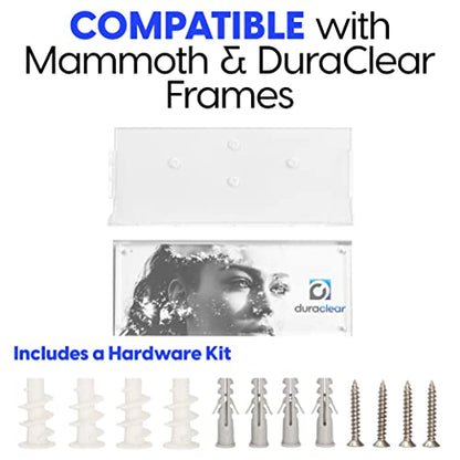 Mammoth DuraClear Wall Mount Kit for 4x10 Acrylic Picture Frames, Hardware Installation Kit and Double Sided Tape Inclusive (Landscape Orientation) - size: 4x10 Wall Mount Kit