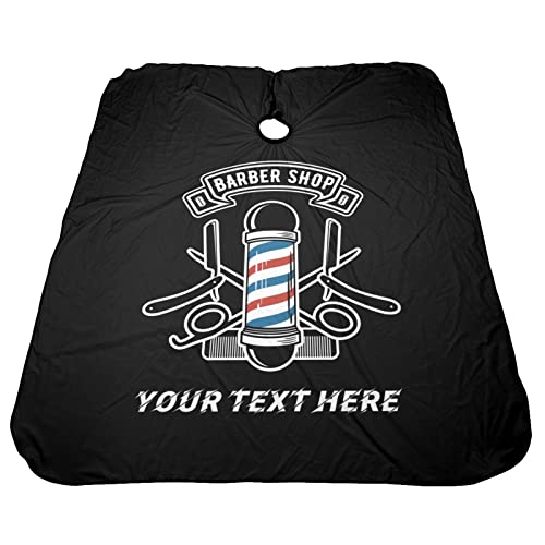 Custom Waterproof Barber Cape Personalized Text Barber Shop Salon Cape for Men Customized Hair Cutting Cape - color: Barber-3