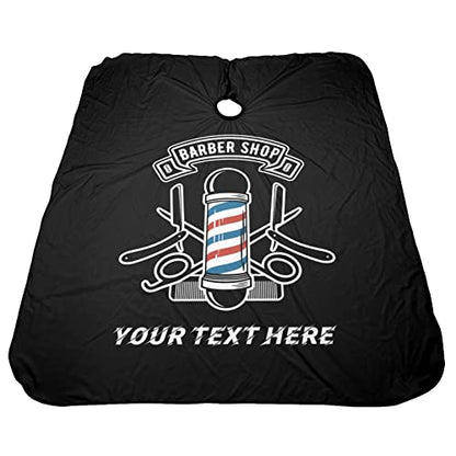Custom Waterproof Barber Cape Personalized Text Barber Shop Salon Cape for Men Customized Hair Cutting Cape - color: Barber-3