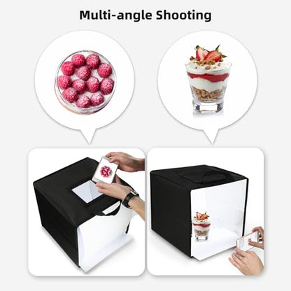 Glendan Portable Photo Studio Light Box,12"x12" Professional Dimmable Shooting Tent Kit with 112 LED Lights & 6 Backdrops for Jewelry and Small Items Product Photography - size: 12*12 Inch