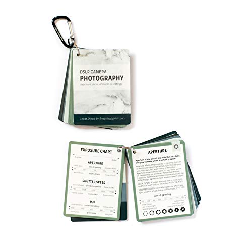 DSLR Cheat Sheet Cards for Canon, Nikon and Sony Cameras - Plastic Quick Reference Photography Cards | Camera Settings, Exposure & Manual Mode (Classic) - color: Classic