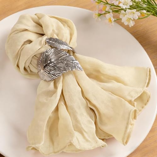 MLMC 24 Pack Champagne Cheesecloth Napkins Boho Rustic Gauze Sand Cloth Napkins Washable 21"x21" for Wedding Birthday Anniversary Dinner Decor - color: Champagne, size: 21" x 21" (Set of 24)
