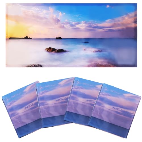 Torixqi 4 Pcs Fluorescent Light Covers - Light Covers for Ceiling Lights Classroom, Magnetic Light Filters for Office, Hospitals, Home 4 x 2 Feet (Sunset) - color: Sunset