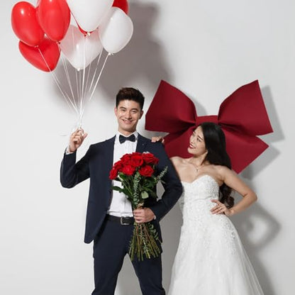 Decoration Big Bow Shop Display Wedding Arch Decor Birthday Party Prop Festivity Occasion DIY Red Parts S C