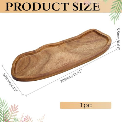 Wooden Tray Cloud Shape Jewelry Dish Wood Food Board 290x105x15mm Cute Decorative Fillable Serving Board for Food Fruit Snack Party Supplies Kitchen Table Home Decoration Tan - size: 290x105x15mm