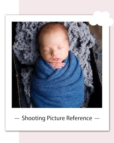 Zeroest Newborn Photography Wrap - Newborn Photoshoot Props - Boys & Girls Posing Stretch Knit Blanket (Blue, Small) - color: Blue