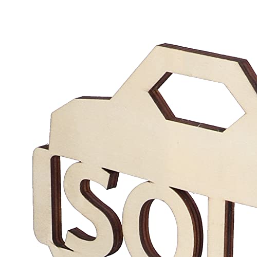 Wooden Key Shaped Pendant, 40x19cm, DIY Photo Props for Home and Outdoor Decor, Ideal for Wedding and Birthday Party