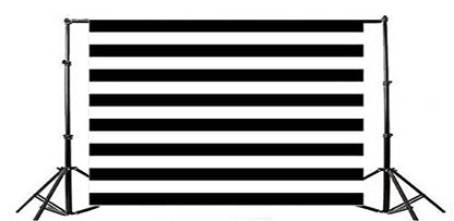 AOFOTO 8x5ft Black and White Striped Pattern Wallpaper Photography Backdrop Streak Textured Background Birthday Party Decoration Photo Studio Props Baby Shower Banner Adult Elder Girl Boy Wallpaper - size: 8x5ft