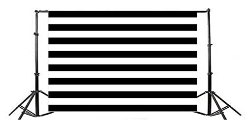 Leyiyi 4x6ft Photography Background Black and White Stripe Backdrop Happy Birthday Party Vertical Horizontal Stripes Summer Holiday Banquet Baby Shower Blog Make-up Photo Portrait Vinyl Studio Prop - color: White, size: 4x6ft