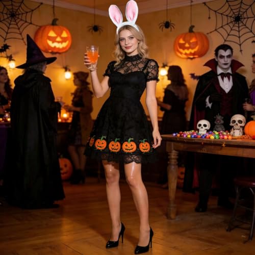 YNITSED Bunny Ears Headbands for Women Cosplay Costume Accessories - color: P