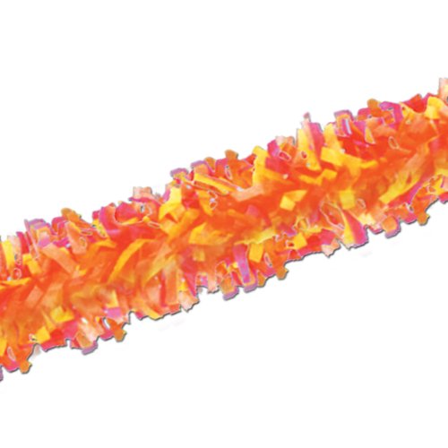 Beistle Golden Yellow Orange Red Tissue Festooning Garland-1 Pc - color: Golden Yellow/Orange/Red