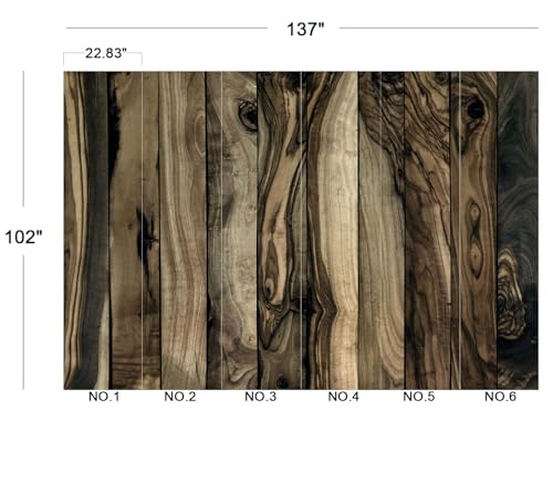 Cliouar-Wood Block Texture Background Mural Wallpaper Peel and Stick 137" x 102" - color: No.13, size: 137" x 102"