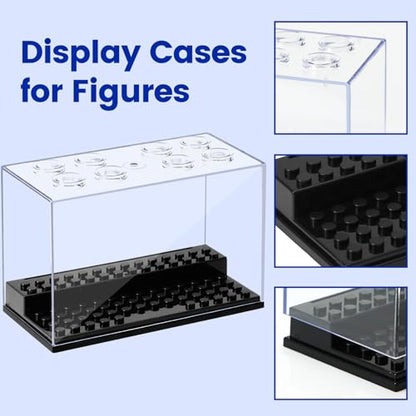 8 Pack Small-Sized Acrylic Display Case, Building Block Display Boxes for Collectibles, Clear Dustproof Storage Box, Suitable for Showcasing Collectibles - size: 8 Pack
