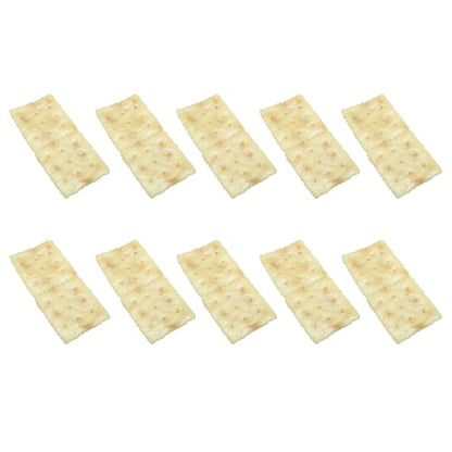 10PCS Artificial PVC Realistic Soda Crackers DIY Food Play Cookie Props Model Decoration Used as Photo Props Dining Table Kitchen Display Home Decoration