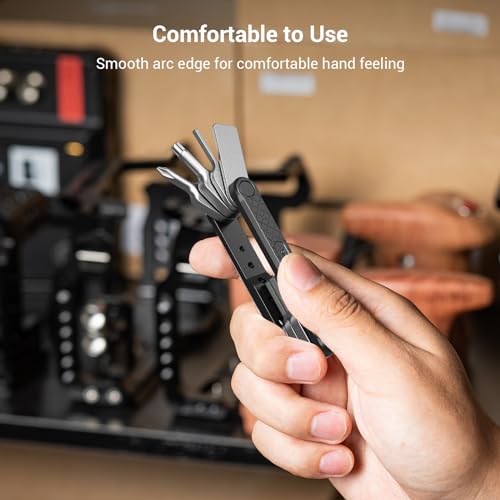 SMALLRIG Folding Tool Set with Screwdrivers and Hex Key Wrenches, Seven Functional Tools Included (Black) - 4681 - color: Black