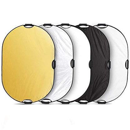 Selens 5-in-1 Oval Reflector with Handle for Photography Photo Studio Lighting & Outdoor Lighting (24 x 36 Inch) - size: 24 x 36 Inch Oval Reflector
