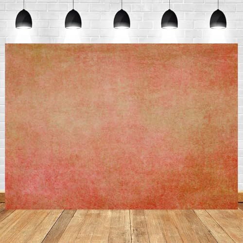 5x3ft Vintage Coral Pink Backdrop Abstract Textured Photography Background for Portrait Product Photoshoot Wedding Birthday Party Decor Boho Style Studio Video Prop Retro Gradient Banner - color: color 21, size: 5x3ft