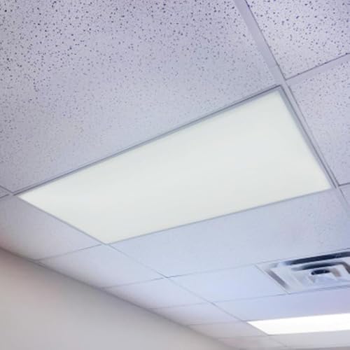 OCTO LIGHTS Magnetic Light Covers for Ceiling Lights Classroom Fluorescent Light Covers Solid Light Gray 2x4 Ceiling Light Cover for Classroom Lights, Office, and Medical Spaces (Pack of 1) - color: Light Gray