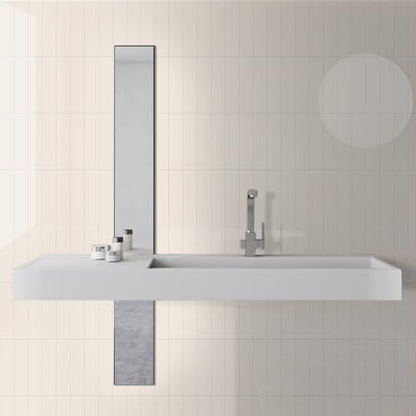 24-Pieces Peel and Stick Tiles for Kitchen Backsplash, New Upgrade Design 12" x 3"SPC Subway Backsplash Tiles, Cream Beige Premium Finger Tiles (White). - color: White, size: 10 Sheet