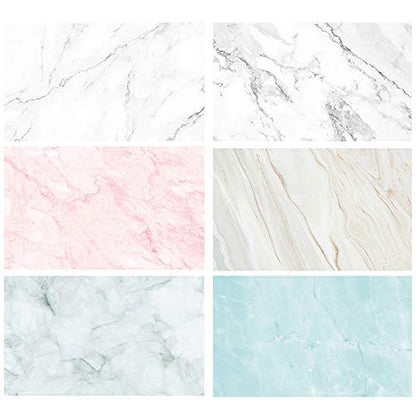 Flat Lay Backdrops Marble Photography Backgrounds Paper 3 Pack Kit 22x34Inch/ 56x86cm Double Sided Photo Props Rolls for Food Product Jewelry Tabletop Blog Pictures, 6 Pattern…