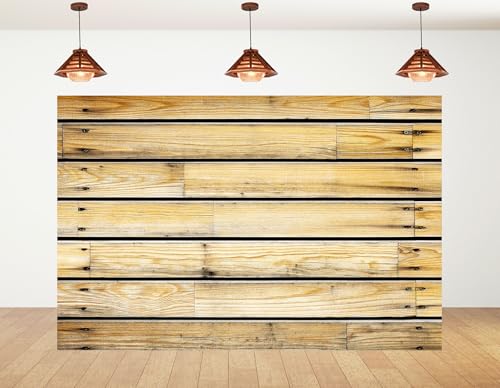 4x4ft Rustic Industrial Wood Backdrop Vintage Planks Design Photography Background for Flat Lay Photos and Event Backdrop Decorations Tapestry Photo Booth Props - size: 4x4ft
