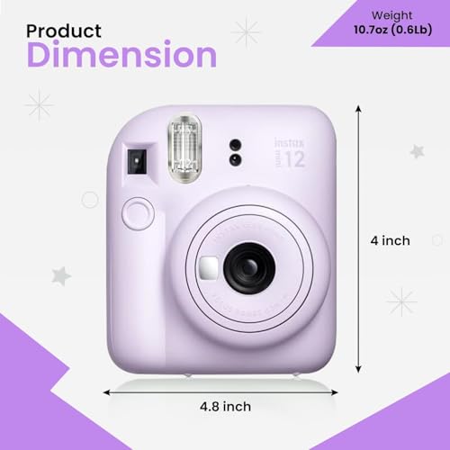 FUJIFILM Instax Mini 12 Holiday Bundle 2025 - Lilac Purple - color: Lilac Purple