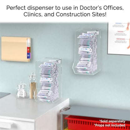 Marketing Holders Clear Dispenser Drop Bin for Retail Medical Facility 6.5" x 14.75" Wall or Counter Storage Display Acrylic Candy Container - size: Single Condiment Bin