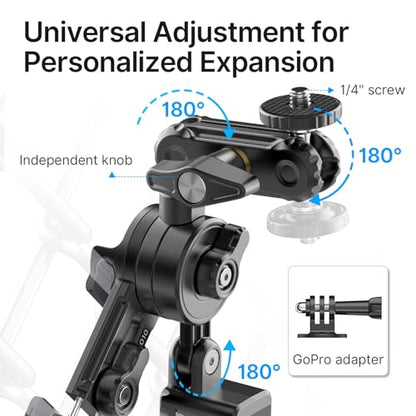 jusmo CM010 Cell Phone Fence Mount Game Changer Mounting Kit for GoPro, iPhone, AKASO, DJI Osmo Action, Insta360, Mevo Start for Recording Baseball Softball Tennis Gamechanger Streaming Kit - style: CM010