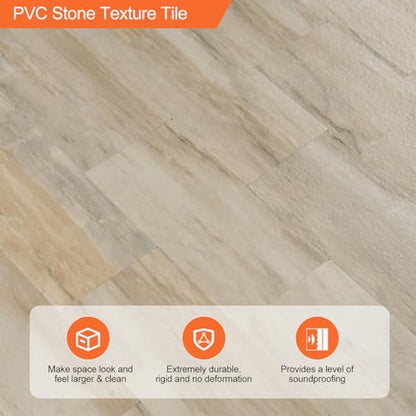 10 Sheets Warm Beige PVC Subway Tiles Peel and Stick Backsplash,12''Heat Resistant Stick on Tiles for Kitchen,Waterproof Peel and Stick Wall Tiles for Bathrrom - color: Warm Beige Stone