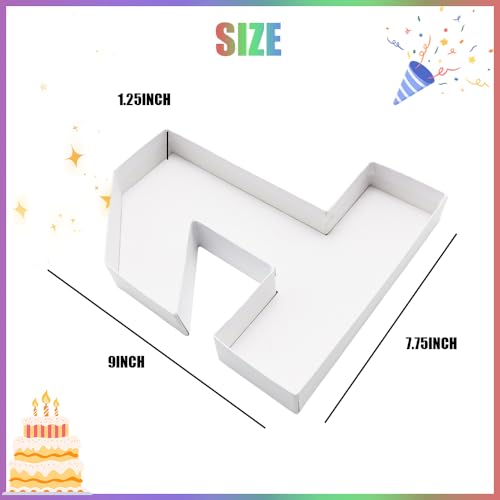 Charcuterie Cardboard Number Fillable Shaped Treat Decorative Box Anniversary Birthday Table Centerpiece (1 Style, 9inch) - size: 9inch, style: 1 Style