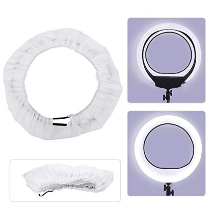 Ring Light Softbox Diffuser Nylon Softbox Diffuser for Live Selling Products, Makeup and Beauty(Ring Diffuser White)