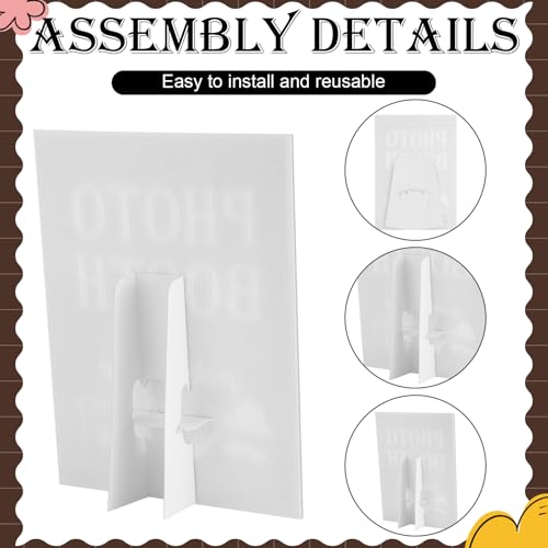 Happiness Photo Booth Sign with Stand Retro Background Table for Event Photography Props Desktop Decoration Party Supplies