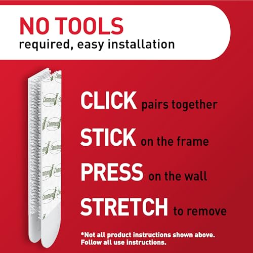 Command 15 lb & 10 lb Large and Medium 16 Pairs Picture Hanging Strips (32 Strips), Damage-Free Hangers for Picture Frames, No Tools Required, Great for Home Room Wall Decor, White Adhesive - size: Medium & Large