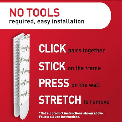Command 15 lb & 10 lb Large and Medium 28 Pairs Picture Hanging Strips (56 Strips), Damage-Free Hangers for Picture Frames, No Tools Required, Great for Home Room Wall Decor, White Adhesive - size: 28 Pairs
