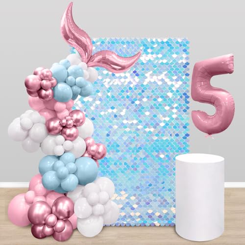 Rainbow Shimmer Wall Backdrop 3ftx4ft Sequin Backdrop Panels Baby Shower Birthday Wedding Background Sparkling Mermaid Disco Party Decorations - color: Rainbow, size: 3ftx4ft