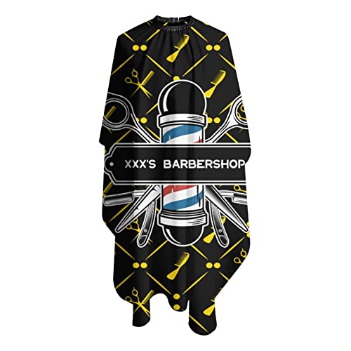 Custom Waterproof Barber Cape Personalized Text Barber Shop Salon Cape for Men Customized Hair Cutting Cape - color: Barber-1