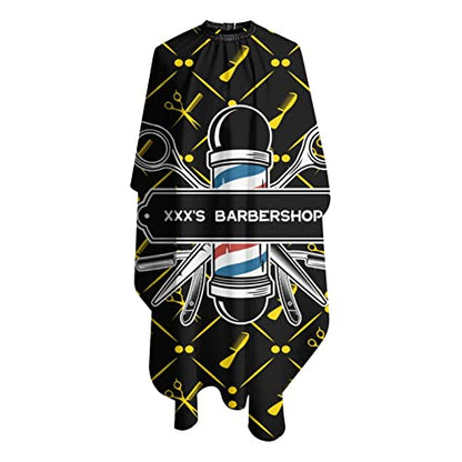 Custom Waterproof Barber Cape Personalized Text Barber Shop Salon Cape for Men Customized Hair Cutting Cape - color: Barber-1
