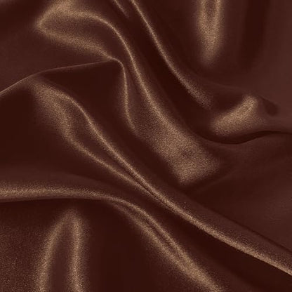 RUDONG M Satin Photography Backdrop 3.3x2.5ft - Wrinkle-Free Silky Fabric Background for Jewelry/Cosmetics/Flat Lay/Studio, Brown Backdrop Cloth (100x75cm) - color: Brown